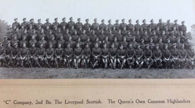 the Liverpool Scottish, attached to the Queen's Own Cameron Highlanders, based in Bexhill