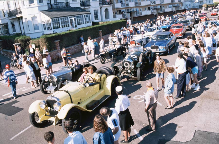A parade of cars at the first Bexhill 100 Festival of Motoring