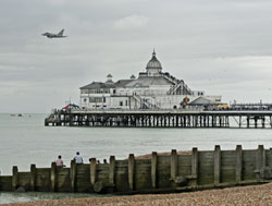 Watching The Typhoon over the Pier