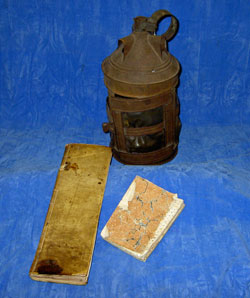 The Gillham family's smuggling latern and account book
