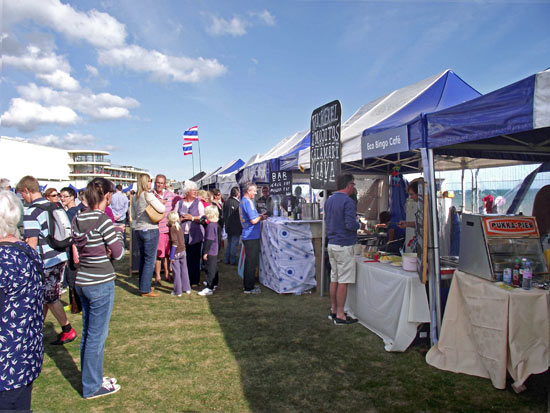 Stalls at the lawn festival