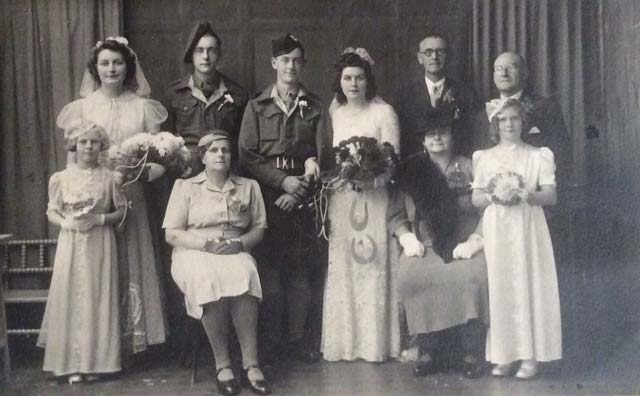 Alma and Hal on their wedding day