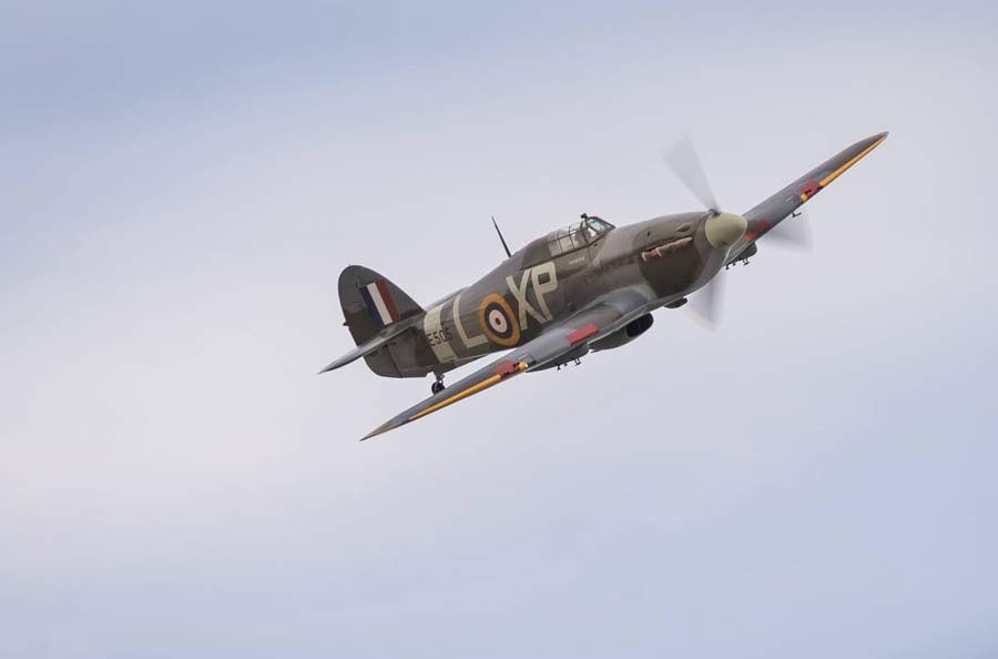 Hurricane air display at Bexhill Roaring 20s